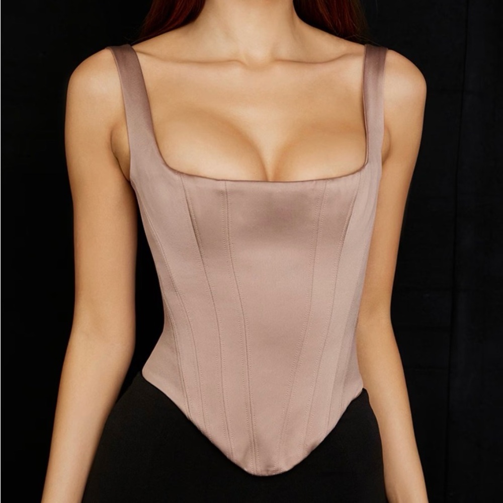 House of CB Taupe Corset Top
